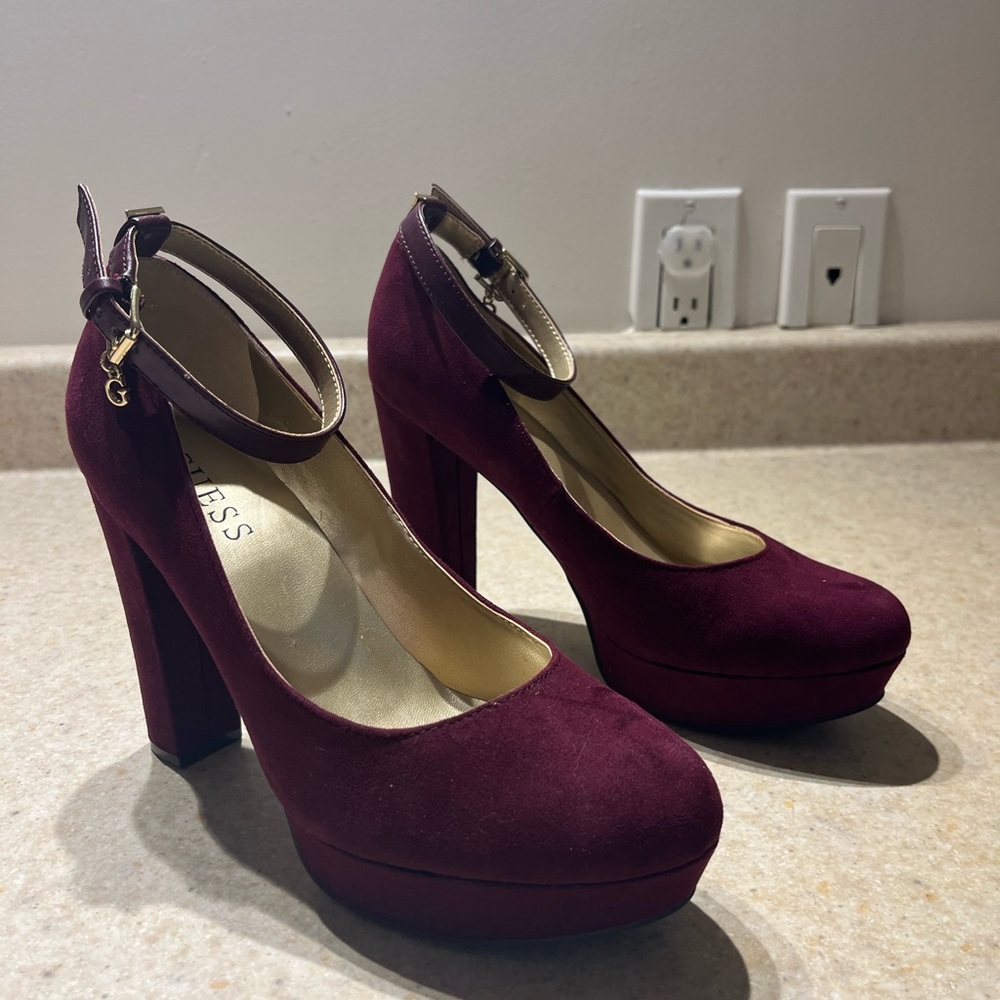 Guess platform heels, worn once, excellent condition. Size 8
